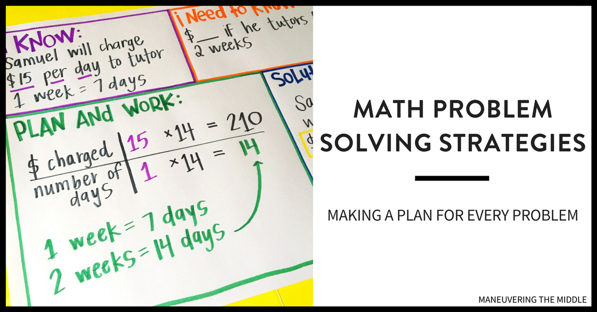 strategies to solve math problems